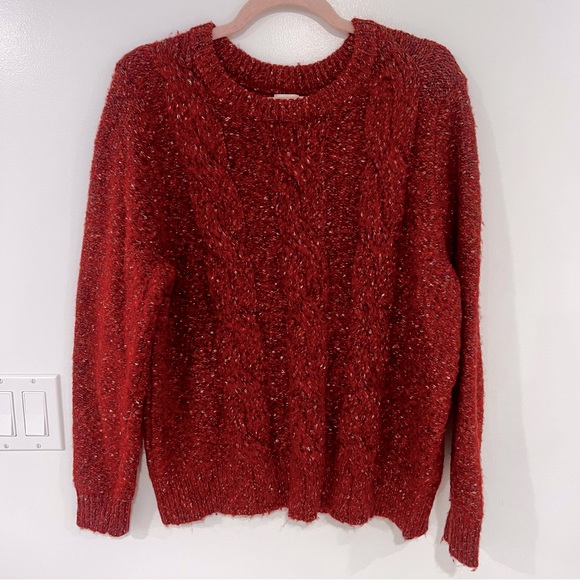 a new day Sweaters - A New Day Crew Neck Cable Knit Sweater Women’s Sz L